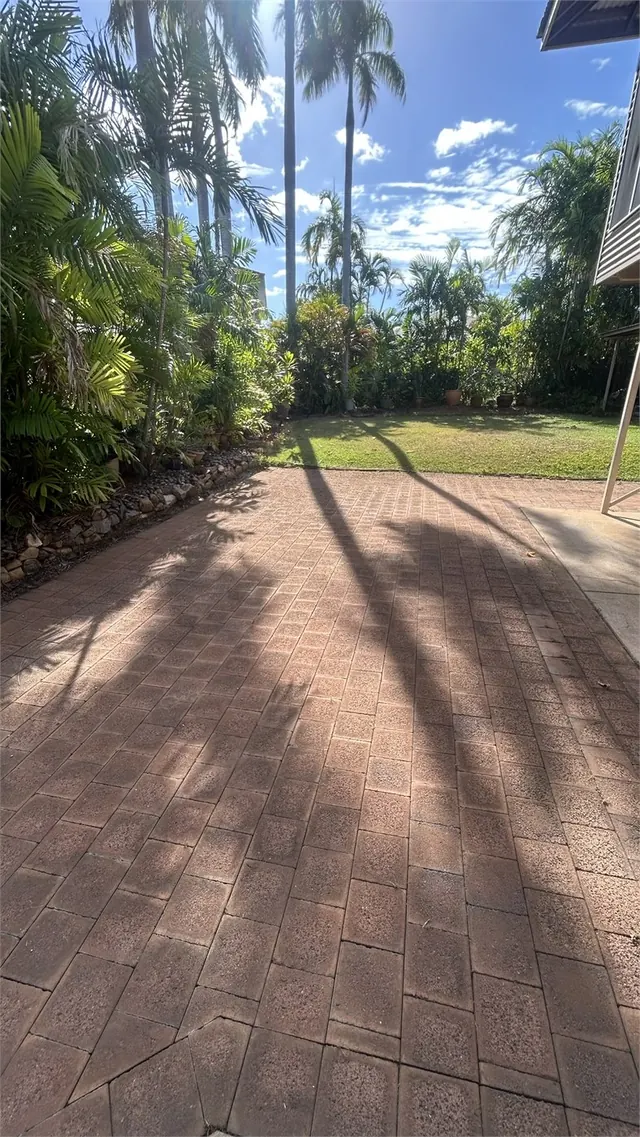 Courtyard after pressure washing