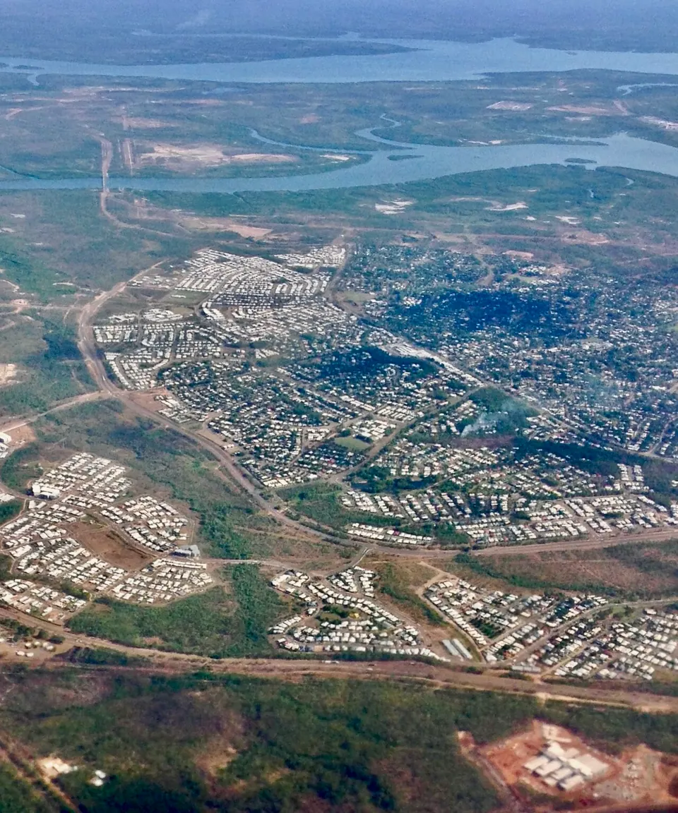 Aerial view of the Palmerston region